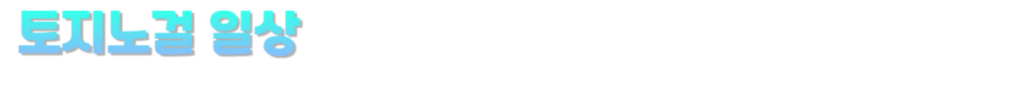 토지노걸 일상